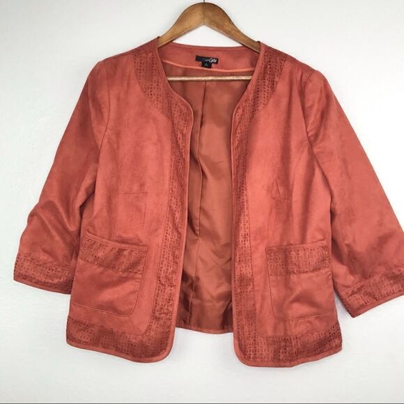 East 5th Faux Suede Jacket Size L - Picture 1 of 4